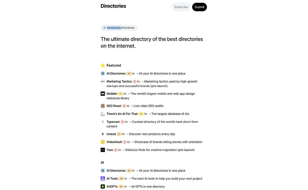 Directories