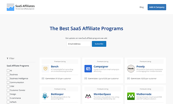 SaaS Affiliates